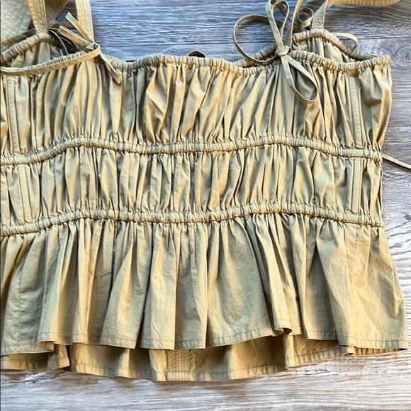 Ulla Johnson Lulu Top in
Khaki Sizes 10 - Picture 5 of 10